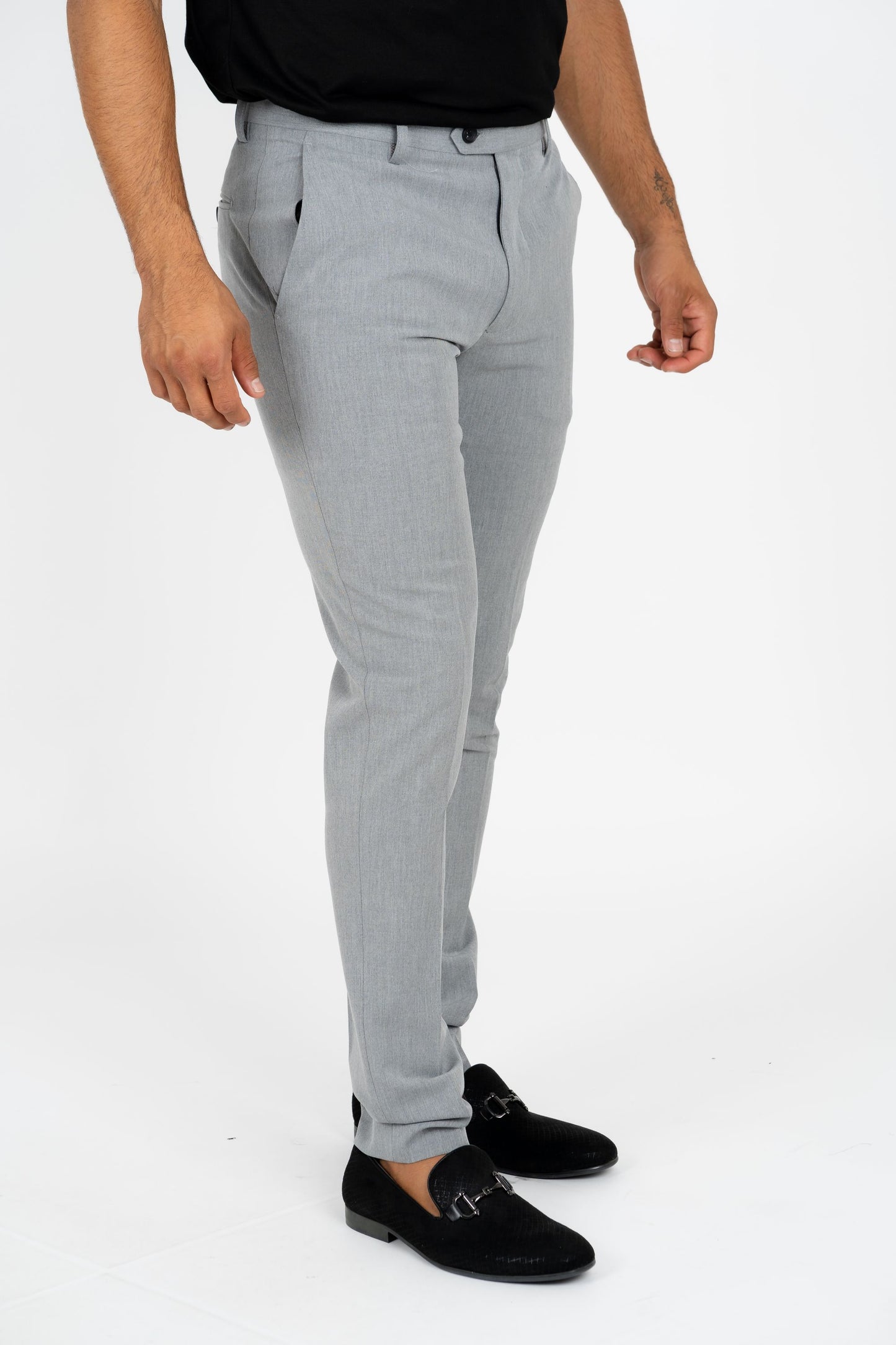 Heath Men's Light Gray Super Slim Dress Pants – Platini Fashion