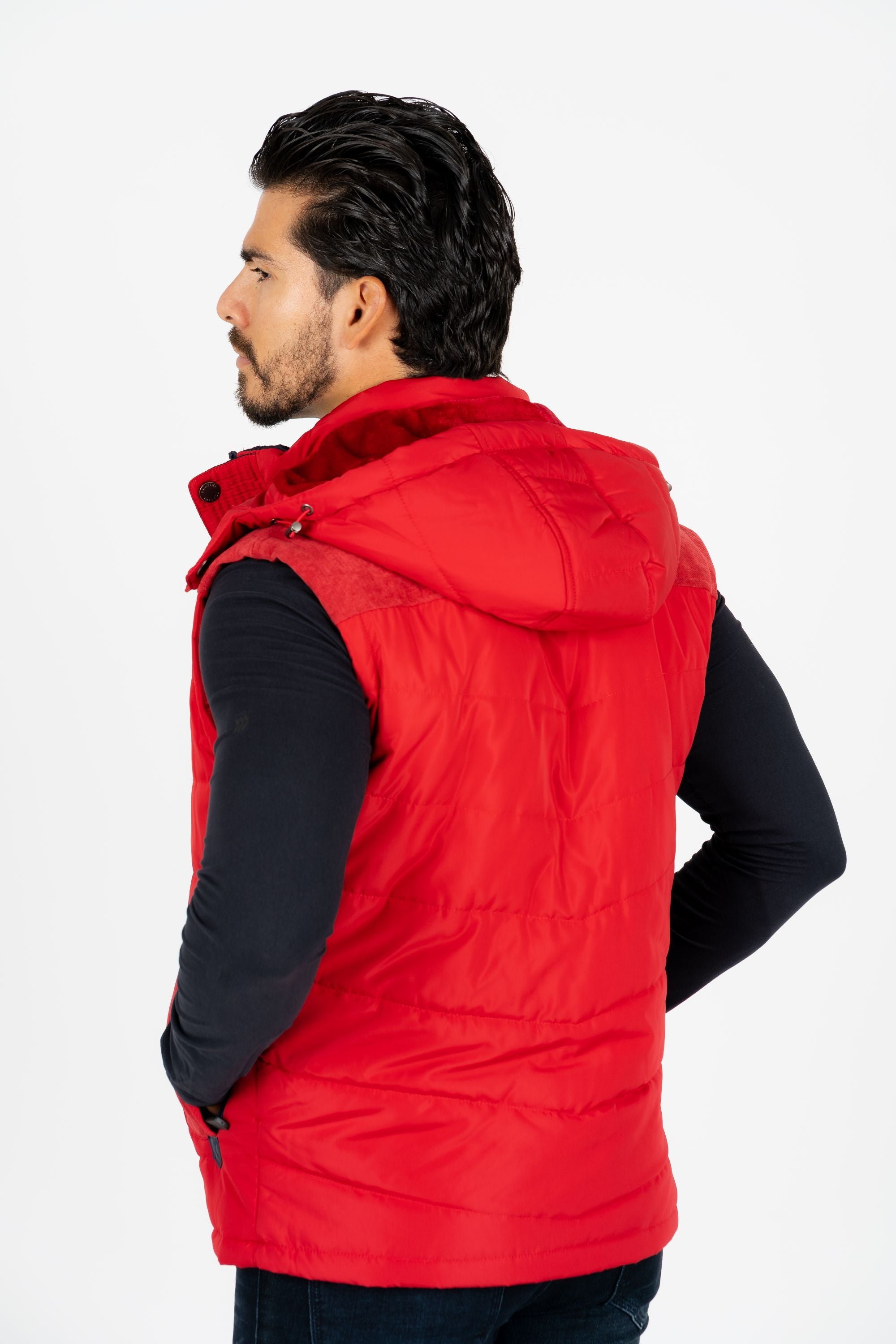 Red on sale hooded vest